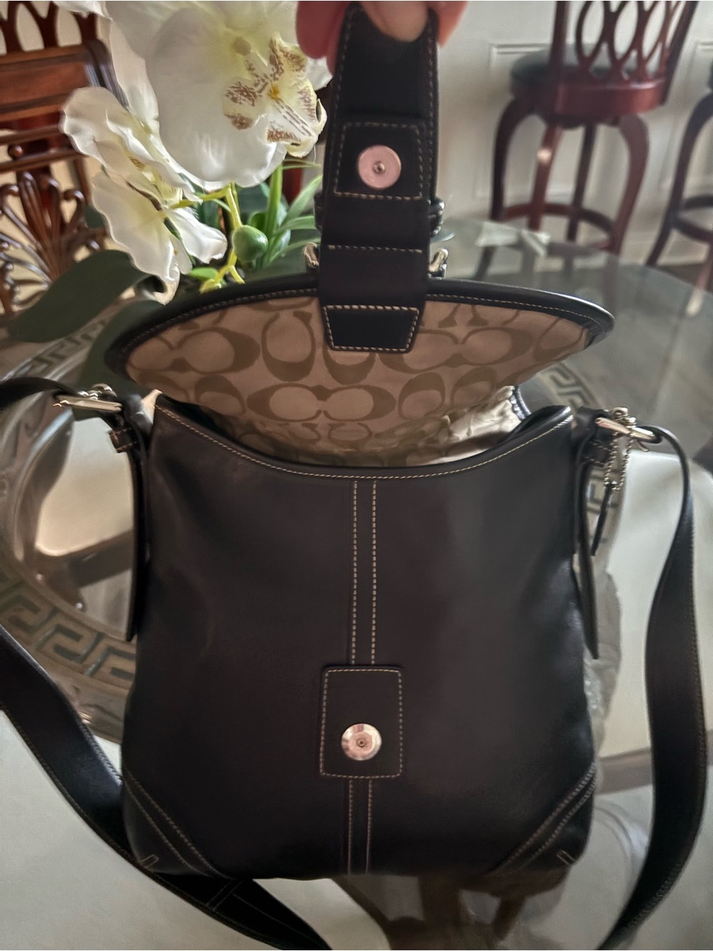 🖤🖤VINTAGE Y2K COACH SOHO BLACK LEATHER CROSSBODY/SHOULDER BAG!🖤🖤9480 - Picture 3 of 11